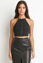 Forever21 Faux Leather-paneled Cami