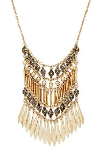 Forever21 Medallion Matchstick Necklace