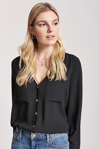 Forever21 Vented Chiffon Shirt
