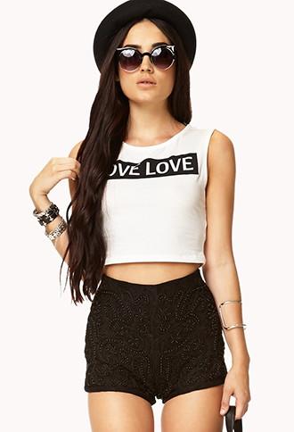 Forever21 Beaded Lace Shorts