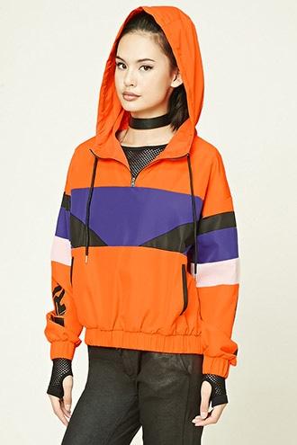 Forever21 Women's  Squad Colorblock Windbreaker