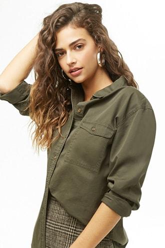 Forever21 Button Front Shirt