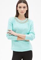 Forever21 Faux Stone Embellished Sweater