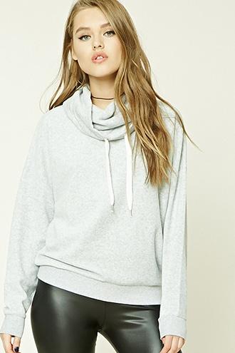 Forever21 Velvet Cowl Neck Pullover