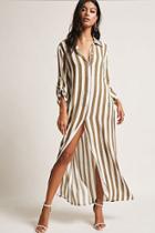 Forever21 Longline Striped Cardigan