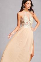 Forever21 Pleated Embroidered Lace Gown