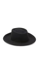 Forever21 Wool Boater Hat (black)