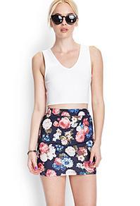 Forever21 Soft Floral Bodycon Skirt