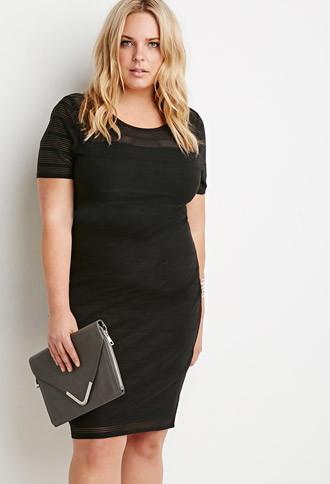 Forever21 Plus Shadow Stripe Dress