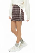 Forever21 Striped-trim Plaid Mini Skirt