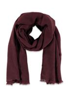 Forever21 Frayed Oblong Scarf (burgundy)