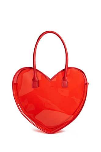 Forever21 Vinyl Heart Tote Bag