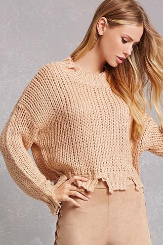 Forever21 Destroyed Chunky Knit Sweater