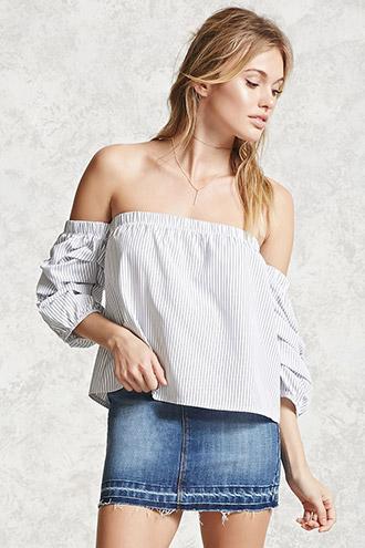Forever21 Contemporary Frayed Denim Skirt