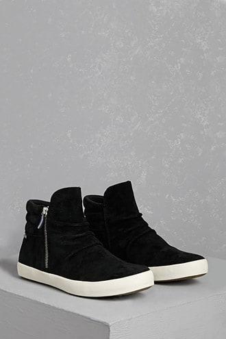 Forever21 Keds Ruched High-top Sneakers