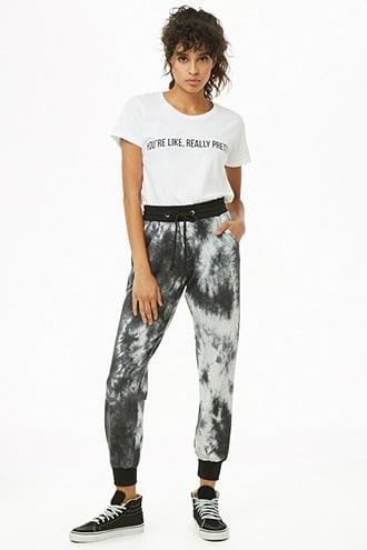 Forever21 Tie-dye Drawstring Joggers