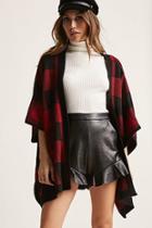 Forever21 Plaid Dolman-sleeve Cardigan