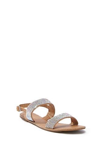 Forever21 Shoe Republic La Rhinestone-embellished Open-toe Sandals