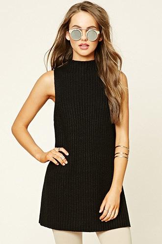 Forever21 Women's Ribbed Knit Sweater Tunic