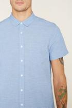 21 Men Men's  Blue Two-tone Pocket Shirt