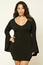 Forever21 Plus Size Bell Sleeve Dress