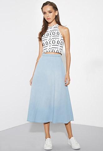 Forever21 The Fifth Label Dance Chambray Skirt