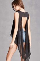 Forever21 Chiffon Split-back Tank Top