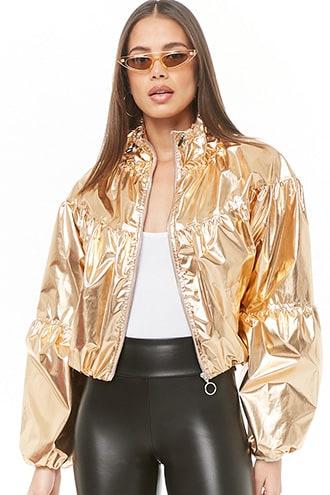 Forever21 Metallic Pull-ring Windbreaker
