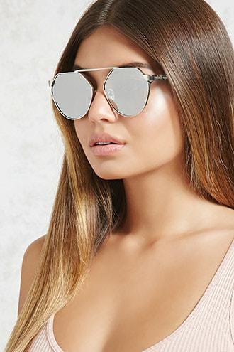 Forever21 Mirrored Bridgeless Sunglasses