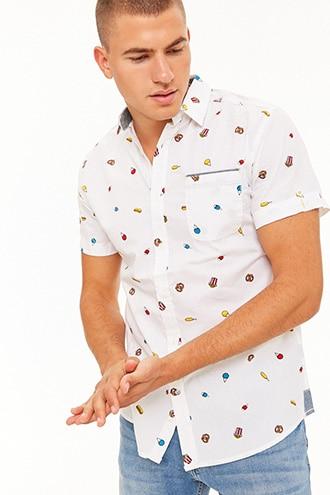 Forever21 Drill Clothing Junk Food Print Shirt