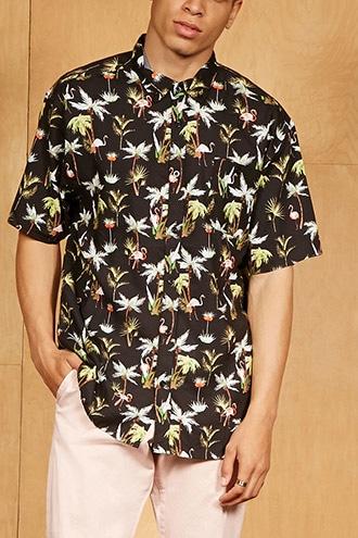 Forever21 Super Massive Flamingo Shirt