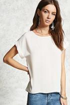 Forever21 Satin Cuffed Sleeve Top