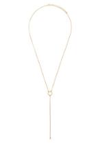 Forever21 Gold & Clear Cutout Drop Necklace