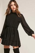 Forever21 Selfie Leslie Swiss Dot Ruffle-trim Mini Dress