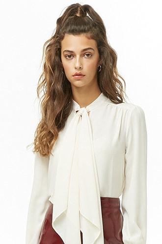 Forever21 Tie-neck Top