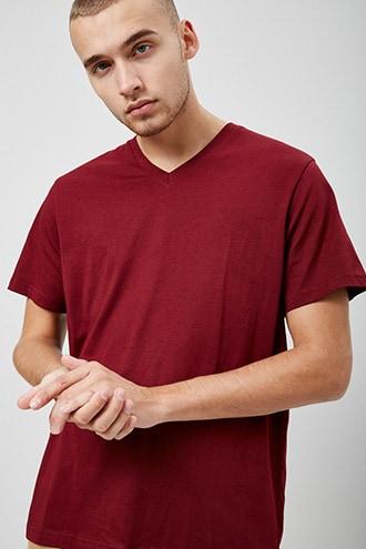 Forever21 Basic Cotton Classic V-neck Tee