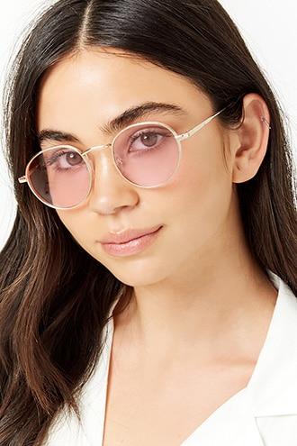 Forever21 Tinted Metal Round Sunglasses