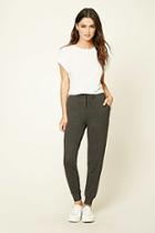Forever21 Women's  Charcoal French Terry Knit Sweatpants