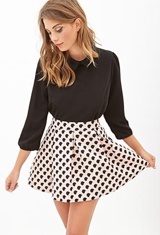 Forever21 Dotted A-line Skirt