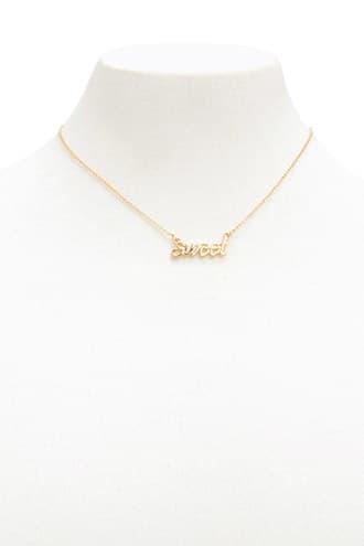 Forever21 Sweet Nameplate Necklace