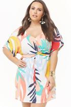 Forever21 Plus Size Abstract Tropical Print Dress