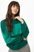 Forever21 Colorblocked Fleece Pullover
