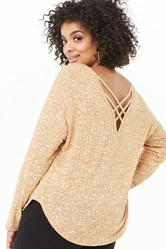 Forever21 Plus Size Marled Strappy Top