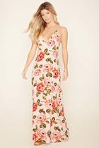 Forever21 Women's  Strappy Floral Maxi Dress