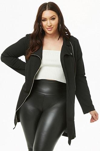 Forever21 Plus Size Asymmetrical Longline Jacket
