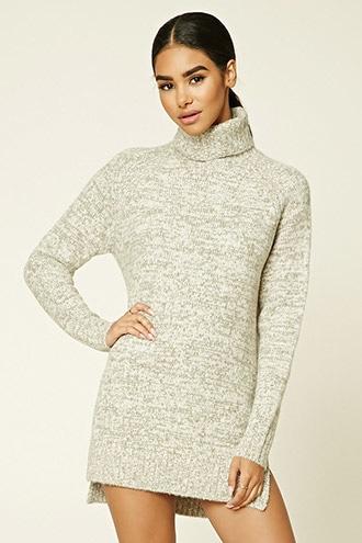 Forever21 Women's  Marled Knit Fleece Sweater