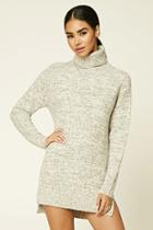 Forever21 Women's  Marled Knit Fleece Sweater