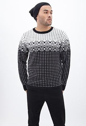 Forever21 Fair Isle Crew Neck Sweater