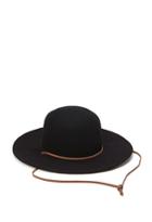 Forever21 Wide-brim Wool Hat (black/camel)