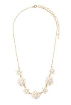 Forever21 Faux Pearl Statement Necklace (gold/pink)